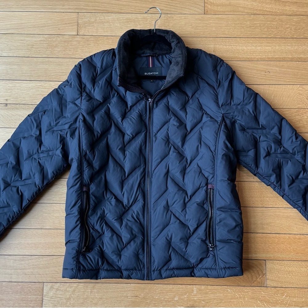 BUGATCHI Men's Quilted Jacket - Navy